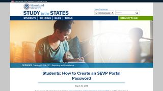 
                            10. Students: How to Create an SEVP Portal Password | Study in the States