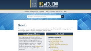 
                            1. Students : Information Technology Services – ATSU