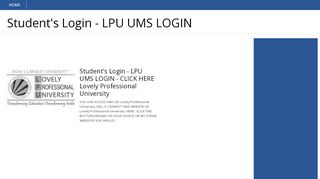 
                            8. Student's Login - LPU UMS LOGIN