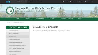
                            6. STUDENTS & PARENTS - Sequoia Union High School District