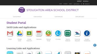 
                            2. Students Portal - Stoughton Area School District