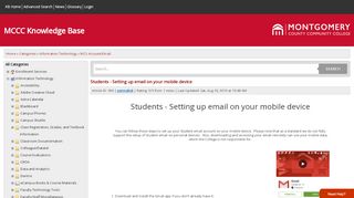 
                            4. Students - Setting up email on your mobile device