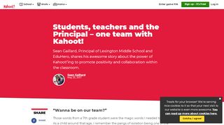 
                            4. Students, teachers and the Principal - one team with Kahoot ...