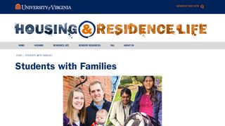 
                            9. Students with Families - UVA Housing & Residence Life - University of ...