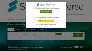 
                            6. StudentUniverse: Cheap Student Flights, Hotels & Travel Deals