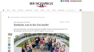 
                            4. Studienorientierung und -beratung: Entdeckt, was in der Uni ...