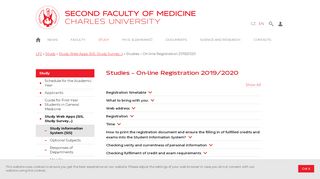 
                            7. Studies – On-line Registration 2019/2020 | Second Faculty of ...