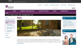 
                            3. Study : Apply - Durham University