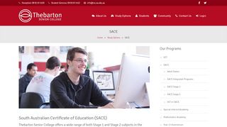 
                            9. Study Options - SACE : Thebarton Senior College