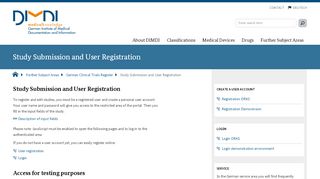 
                            7. Study Submission and User Registration - dimdi.de