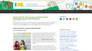 
                            3. Study with IXL This Summer and Win Prizes!