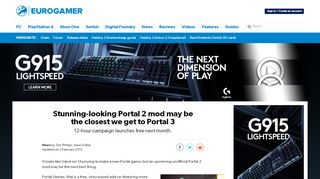 
                            2. Stunning-looking Portal 2 mod may be the closest we get to ...