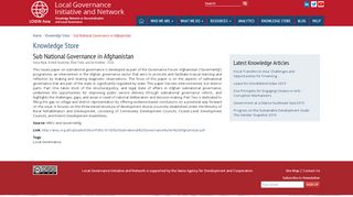 
                            4. Sub National Governance in Afghanistan - LOGIN Asia