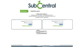
                            3. SubCentral Sub and Para Login