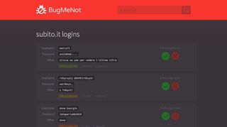 
                            5. subito.it passwords - BugMeNot