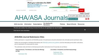 
                            2. Submission Sites | AHA/ASA Journals