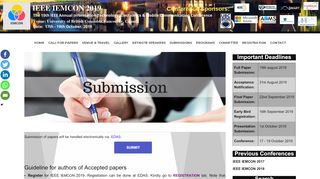 
                            11. Submissions & Author Guidelines – IEEE IEMCON 2019