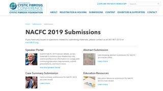 
                            4. Submissions | North American Cystic Fibrosis Conference
