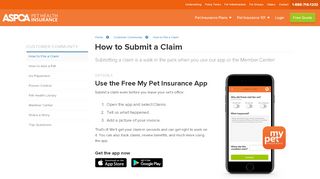 
                            4. Submit a Claim Online or with our App - ASPCA Pet Insurance