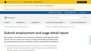 
                            4. Submit employment and wage detail report | Mass.gov