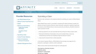 
                            4. Submitting a Claim « « Affinity Medical GroupAffinity Medical ...