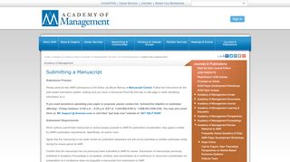 
                            5. Submitting a Manuscript - Academy of Management