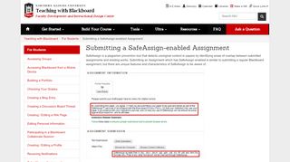 
                            6. Submitting a SafeAssign-enabled Assignment in Blackboard