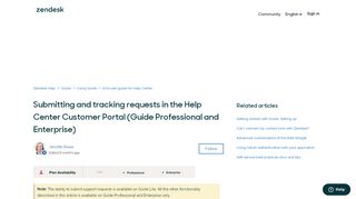 
                            2. Submitting and tracking requests in the Help Center Customer ...