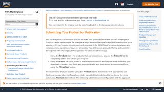 
                            9. Submitting Your Product for Publication - AWS Marketplace