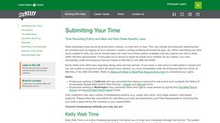 
                            4. Submitting Your Time - MyKelly US