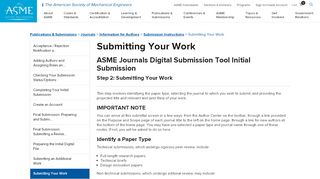 
                            6. Submitting Your Work - ASME