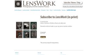 
                            8. Subscribe to LensWork (in print)