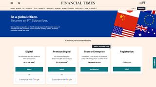 
                            8. Subscribe to read | Financial Times - Markets data