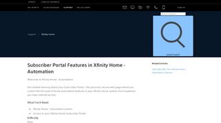 
                            3. Subscriber Portal Features in Xfinity Home - Automation