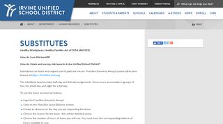 
                            2. Substitutes | IUSD.org