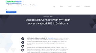 
                            7. SuccessEHS Connects with MyHealth Access Network HIE in ...