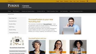 
                            2. SuccessFactors - Careers - Purdue University