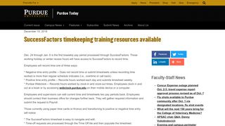 
                            5. SuccessFactors timekeeping training resources available - Purdue ...
