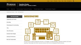 
                            9. SuccessFactors - Transform Purdue - Purdue University