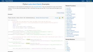 
                            2. suds.client.Client Python Example - …