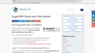 
                            9. SugarCRM Demo Site » Try SugarCRM without installing it