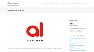 
                            3. Sulit login ke AkuLaku | Qonsumen