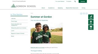 
                            8. Summer at Gordon - The Gordon School