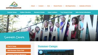
                            2. Summer Camp - Lutherhaven Ministries