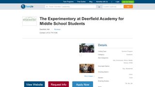 
                            9. Summer Program: The Experimentory at Deerfield Academy ...