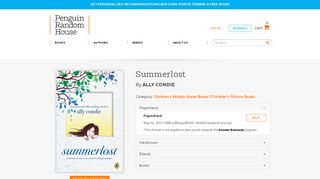 
                            7. Summerlost by Ally Condie | PenguinRandomHouse.com: Books