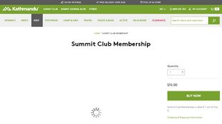 
                            2. Summit Club Membership - kathmandu.co.nz