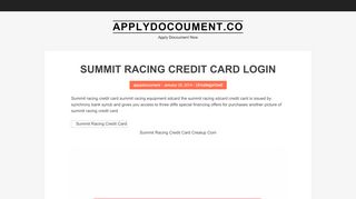 
                            8. summit racing credit card login | Applydocoument.co