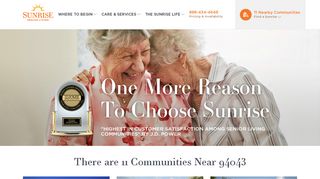 
                            3. Sunrise Senior Living: Senior Living Communities