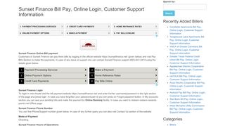 
                            4. Sunset Finance Bill Pay, Online Login, Customer Support ...